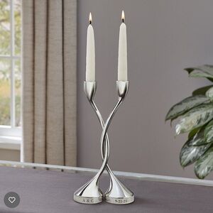 Elegant Silver Candle Holder